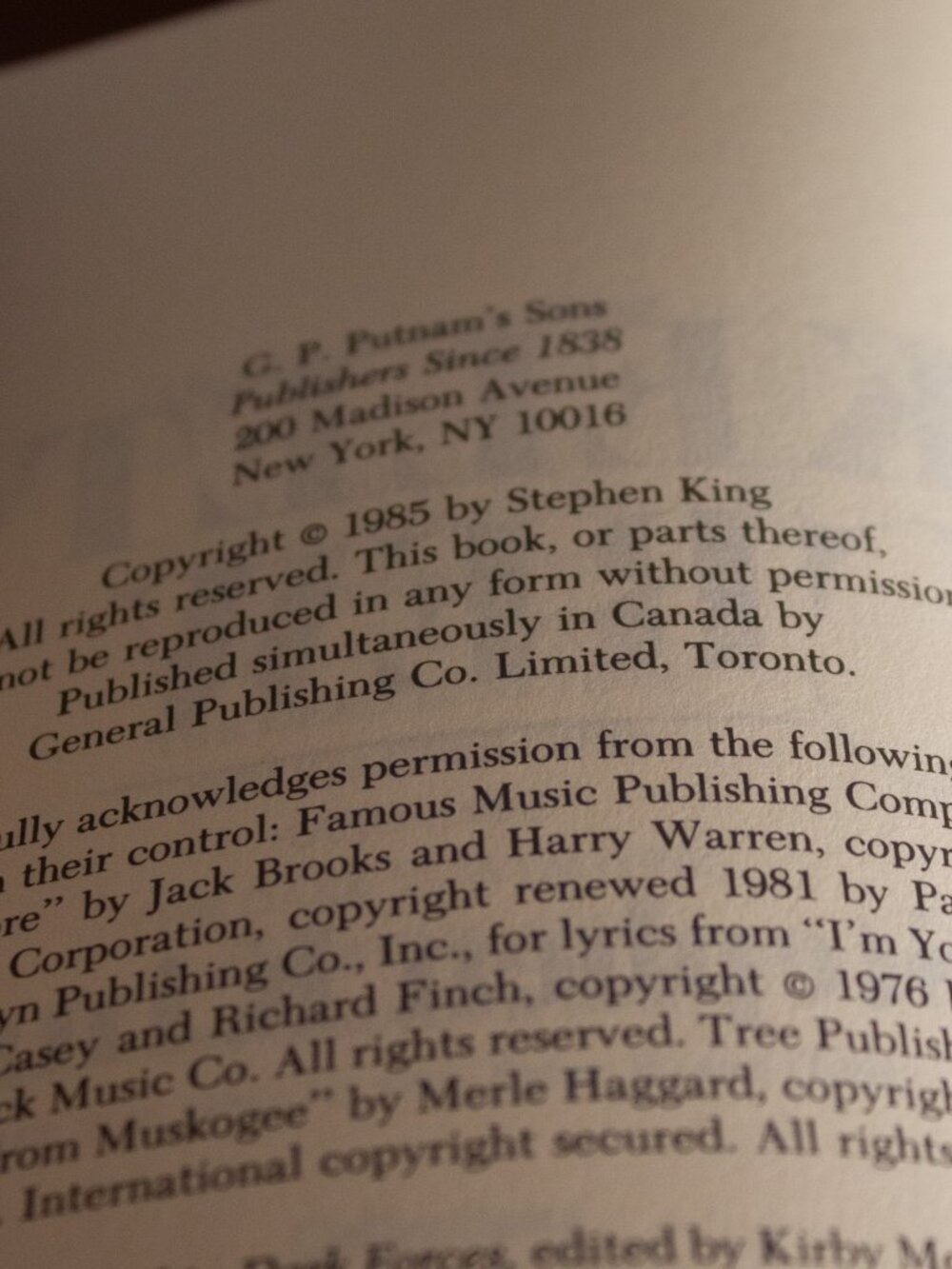 Skeleton Crew — Stephen King — 1985 Putnam First Edition Hardcover — DJ Damage - Picture 11 of 12